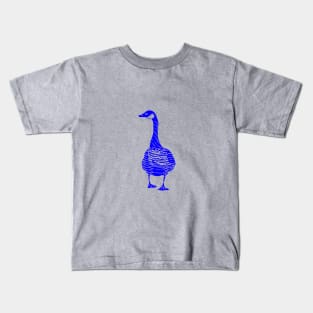 Blue goosey goose Kids T-Shirt